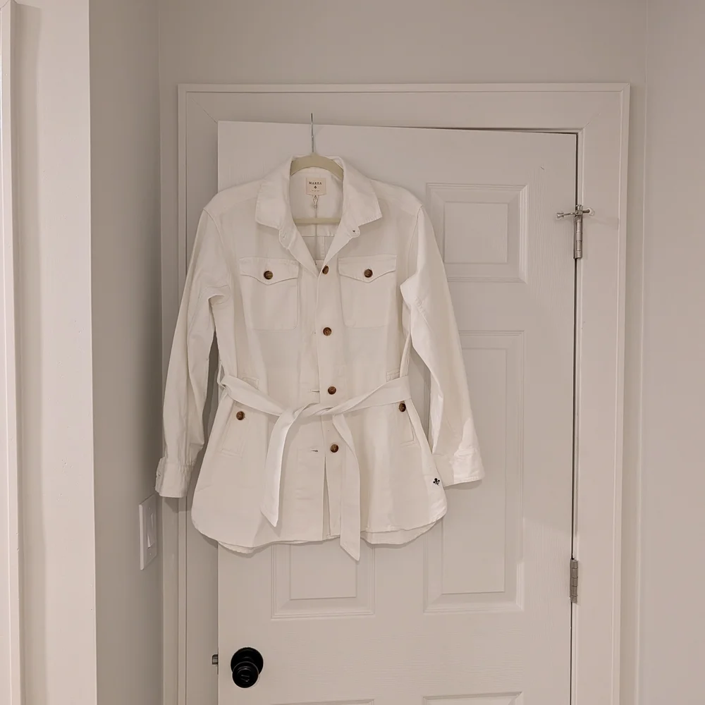 Marea Ivory Denim Utility Jacket - Picture 2 of 3